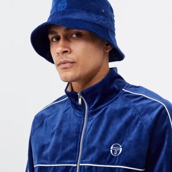 Sergio Tacchini International Blue Bucket Hat S/M Unisex Polyester Made In China - Picture 1 of 6